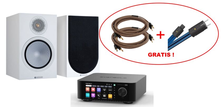 Eversolo Play CD + Monitor Audio Silver 100 7G + GRATIS (Proson Arctic Speaker 2x2,5m/Wireworld Stratus 10 Power) - raty 0% sklep WROCŁAW