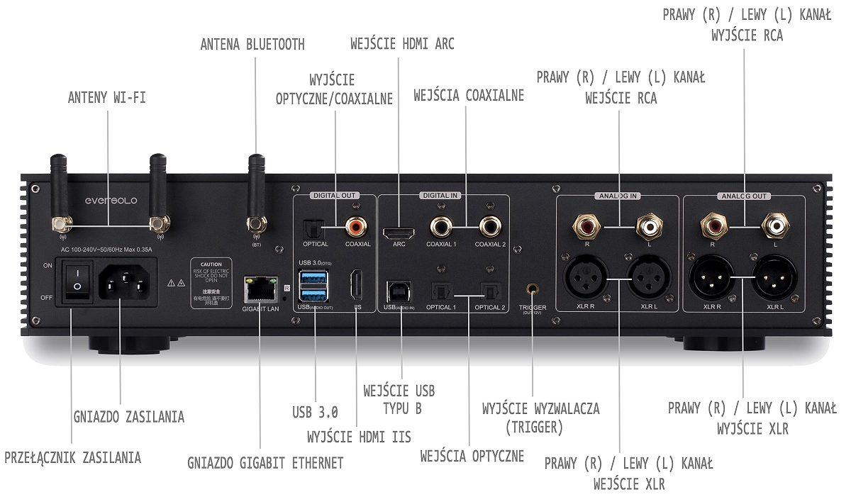 Panel Tylny Eversolo DMP-A8